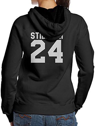 Women's STILINSKI 24 - 80s Tv Show Basketball Visor Cool Hoodie Sweatshirt Size S Black