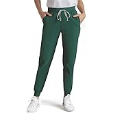 Dvoliaw Medical Scrub Pants for Women, Jogger Pants with 6 Pockets, Soft Womens Scrubs Pant Drawstring Mid-Rise Cargo Pants