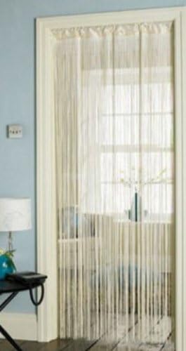 Door String Curtains Room Divider 90cm X 200cm 2 Colours Cream