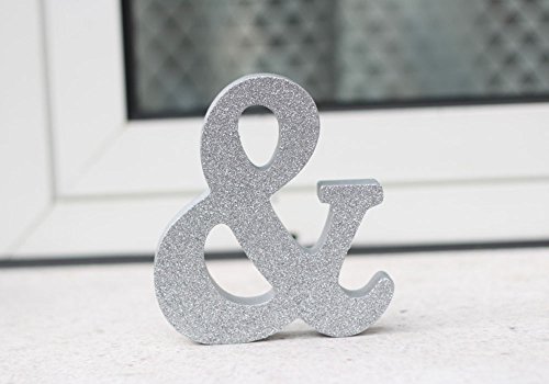 Amajoy Large Vintage Silver Glitter Mr & Mrs Wooden Letters Wooden Sign For Wedding Decoration Home Decoration Table Decoration (759974006692)