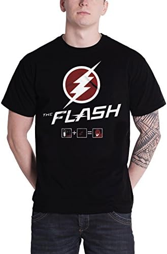 Officially Licensed Merchandise The Flash Riddle T-Shirt (D.Grey), Small