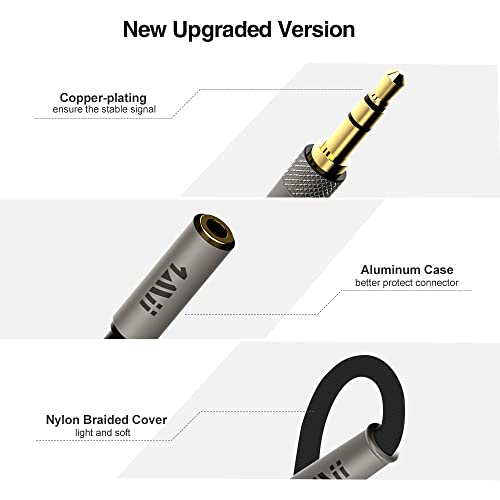 1Mii Audio Aux Extension Cable 3.5mm Male to Female Headphone Cord