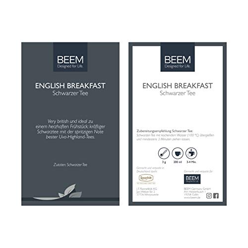 BEEM TEE 3er Pack ENGLISH BREAKFAST Schwarzer Tee - 3x 100 g | Schwarztee lose | Tee lose | Ceylon | Für heißen Tee oder… – Bild 4