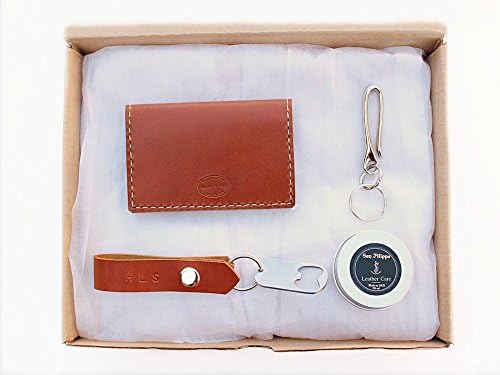 Men's Leather Card Wallet Gift Set
