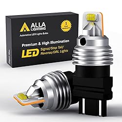 Alla Lighting T25 3156 3157 LED Bulbs, Amber Yellow
