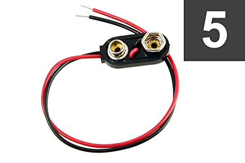 Allparts EP-0249-000 Pack of 5 9V Battery Terminals