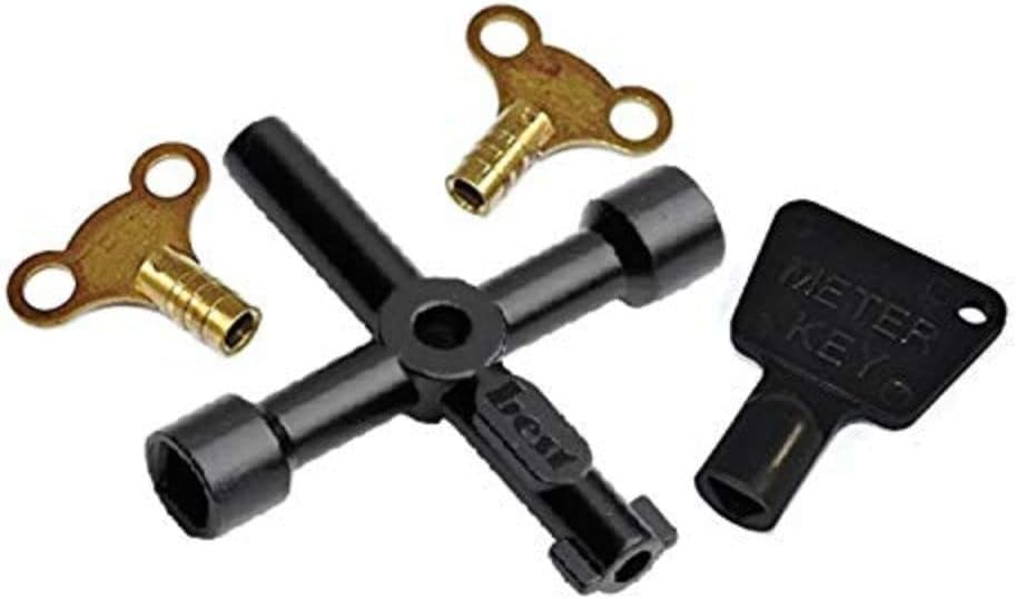 Merriway BH00936 4 Pcs Workshop Assortment Radiator & Meter Keys