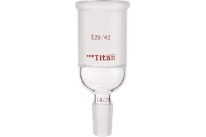 Adamas-Beta Glass Reducing Connecting Adapter from 29/42 Outer to 14/20 Inner Glass Joint Lab Glassware