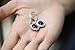Sterling Silver Earrings Snowflake Flower Blue Sapphire & White Cz Leverback Dangle Earrings for Women