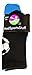 MadSportsStuff Soccer Ball Crew Socks (Black/Electric Blue, Medium)