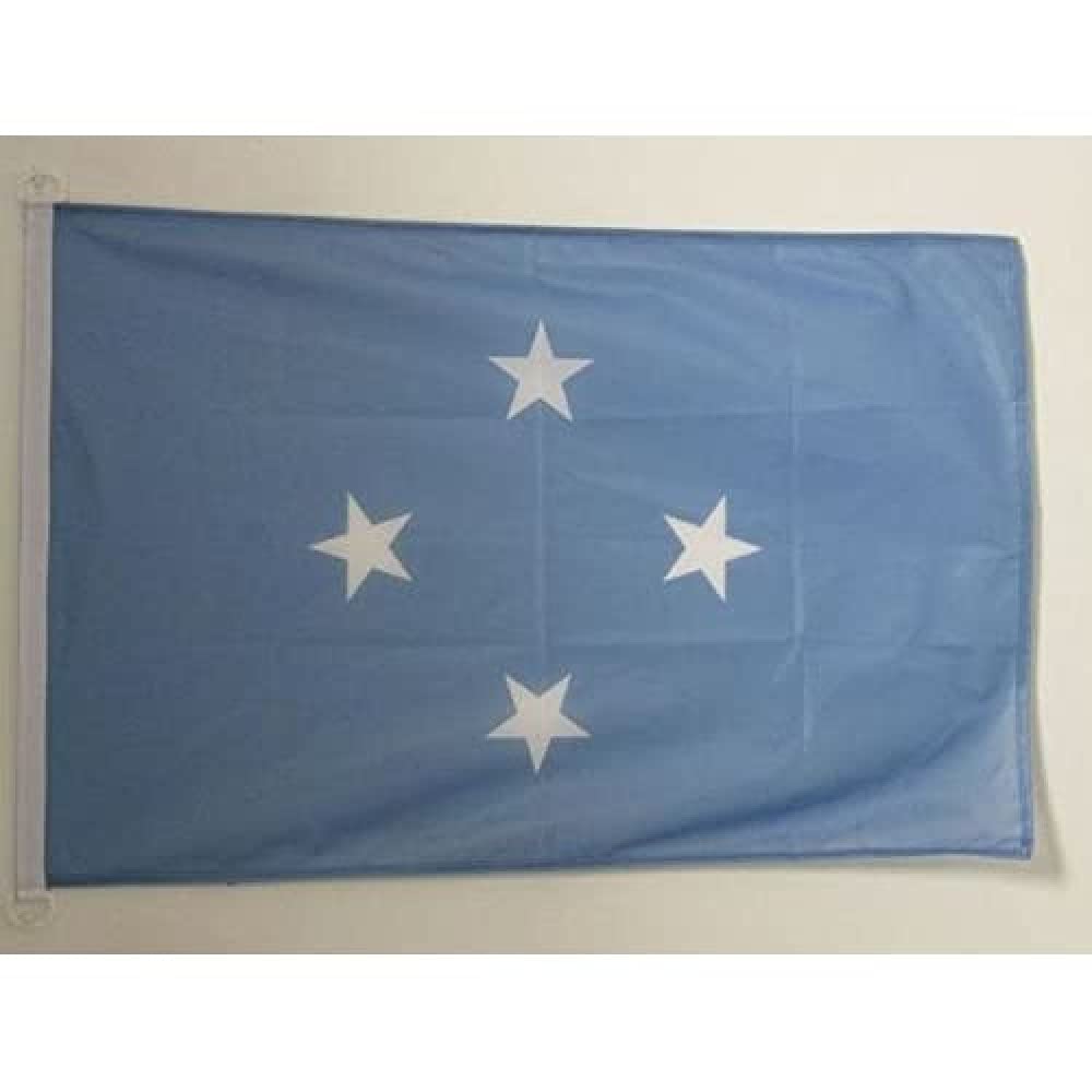 AZ FLAG - Micronesia Flag - 2x3 Ft - For Outdoor - Micronesian Banner Knitted Polyester with Two Plastic Rings - Fade Resistant - Vivid Colors - 2' x 3' Feet - 90x60 Cm