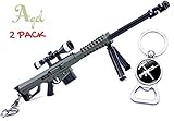 Agel Pack Heavy Sniper Rifle M82A1 and Exclusive Bottle Opener Metal Keychain Premium Weapons Toys Collection