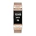 bayite Milanese Loop Bands Compatible Fitbit Charge 2, Stainless Steel Magnet Lock Metal, Rose Gold with Rhinestone Large