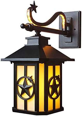 レトロな屋外壁ランプランタンシンプルなアルミガラスウォールライト防水コートヤード回廊