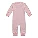 Owlivia Organic Cotton Baby Boy Girl Zip Up Sleep N Play, Footless, Long Sleeve (Size 0-18 Month) (6-12 Months, Pink Stripe)