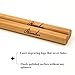 Bamber 10 Pairs Reusable Bamboo Chopsticks Set, 10 Inches Long Chopstick, Japanese Style