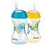 Nuby 2-Pack Designer Series No-Spill Clik-It Cup with Flex Straw, 10 Ounce, Colors May Vary