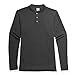 MERIWOOL Mens Base Layer Merino Wool Heavyweight Henley Sweater Thermal Shirt Charcoal Gray