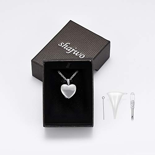 Cremation Jewelry for Ashes Holder - Heart Locket Pendant Necklace Jewelry - Keepsake Funeral Urns Memorial Gift for Women/Men, Free 20 Inch Chain+Fill Kit (Customize) - Thumbnail 6