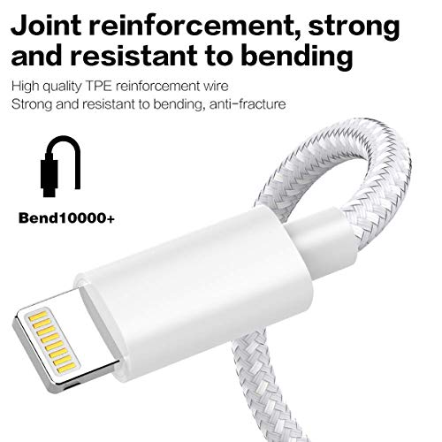 image for ZestyChef iPhone Charger, MFi Certified iPhone Cable 5 Pack [3/3/6/6/1