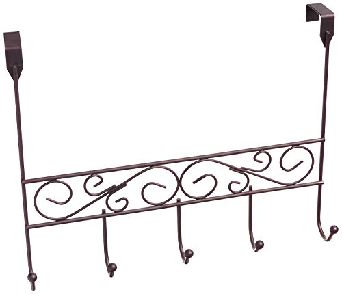 Inspired Living by Mesa Inspired Living Over The Door Hanger 5 Organizer in Oil Rubbed Bronze Spiral Collection utility-hooks,