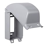 Taymac MX3200 Single Gang Vertical Metal Weatherproof Receptacle Cover, Gray Finish