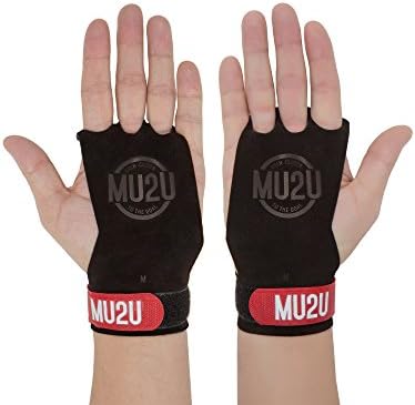 Gymnastics Grips - Crossfit Gloves - Crossfit Grips - WOD grips - Wodies - Natural Leather Hand Grips - Best Palm Protection - Men Women - Pull Up - Workout (M - Midlle)