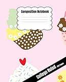 Composition Notebook: Pink Cup Cake Design | College Ruled 120 Pages | 7.5''x 9.25'' Dimension