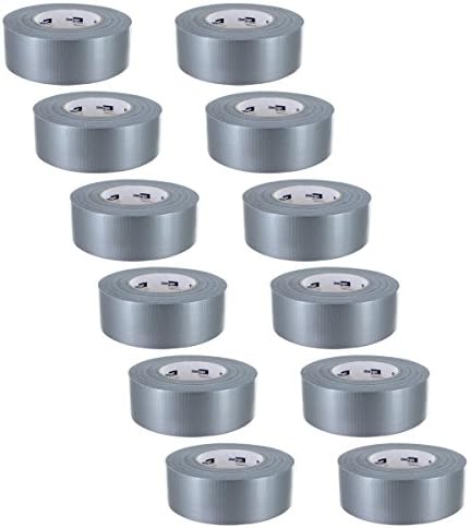 Duct Tape 1.88 in x 60 yd - Heavy Duty Silver - 9 mil - 12 Pack