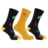 Mens Organic Bamboo Socks With Tetris Design (Pack Of 3)