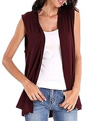 Women's Sleeveless Open Front Cardigan Vest Coat