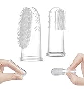 haakaa Silicone Baby Finger Toothbrush Set - Ultra Soft Bristles for Baby Oral Gum Cleaning| Baby...