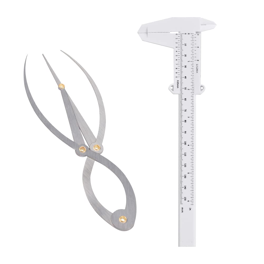 CODIRATO Golden Mean Calipers with Vernier Caliper Golden Ratio Calipers Stainless Steel Eyebrow Ruler 3 Point Positioning Balance Caliper for Salon & Home Eyebrow Beauty