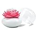 Bloss Cotton Swab Holder Lotus Q-tip Dispenser Decorative Bathroom Accessories, Pink