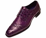 Bolano Mens Exotic EEL Skin & Lizard Skin Print Cap Toe Oxford Dress Shoes Styles Bandit, Dallas, Rollins