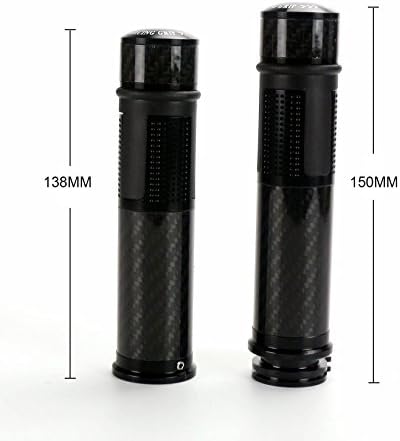 SUCAN Motorcycle Carbon Fiber Grips For Honda Yamaha Suzuki KTM Kawasaki Ducati (Black)
