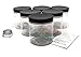 Clear 8 oz Plastic Jars with Black Lids (6 pk) with Balm Jar - PET Round Refillable Containers