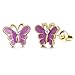 33 Pairs 18K Gold Plated Mixed Colorful CZ Earrings Flower Cute Animal Butterfly Mouse Heart Shape Star Lollipop Ladybug Faux Pearl Stud Earring Set New Year Christmas Gift for Girls Kids