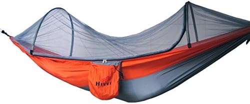 Camping Hammock With FREE Inflatable Pillow &amp; Mosquito Net, Portable Foldable Hammock Tent with Tree Straps – Indoor Garden Backyard &amp; Outdoor Backpacking Travel Beach Hiking Tree Tent, 390Lbs