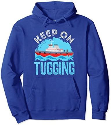 Unisex Tugboat Hoodie Distressed Tug Boat Gifts Medium Royal Blue