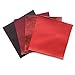 Red Leather Skin Hide Sheets: 4 Scrap Leather Pieces for Craft - 5x5In/ 12x12cm