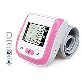 Elera Automatic Wrist Digital Blood Pressure Monitor Heart Beat Meter w/Digtital LCD Display (pink)
