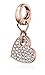 Fossil Glitz Rose Gold Heart Charm