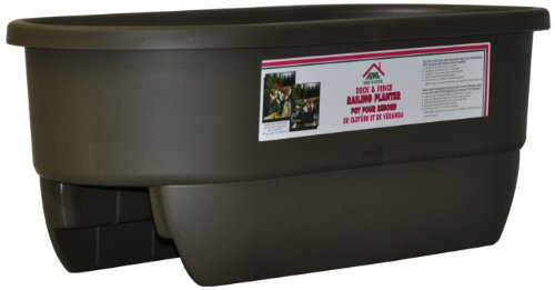 HOME DEK DEKOR Dual-Olive Dual Rail Planter