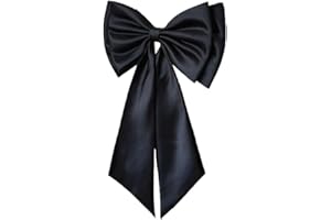 SAQULOPR Detachable Satin Bow for Wedding Dress Bowknot with Irregular Tulle Tail