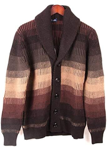 Amazon ドルモア ショールカラー カーディガン ミドルゲージニット グラデーション D5m419pp D19 ブラウン メンズ カーディガン 通販