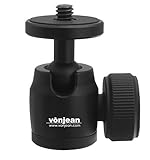 Vonjean Mini Ball Head for Mobile Photography / Video and VR Setups | Supports 2 lbs / 1kg | Compatible with Smartphones, Action Cams, Compact Cameras | All-Metal Construction | 1/4