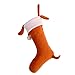 Valery Madelyn 21 Inch Greedy Dog Christmas Stocking, Cute Plush Personalized Fireplace Hanging Stockings for Holiday Party Christmas Decorations and Xmas Gifts