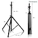 Costzon Height Adjustable Pair of Tripod DJ PA Speaker Stands Adjustable Height Stand w/Carry Bag (38