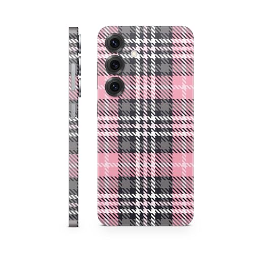 Phone Skin Compatible with Samsung Galaxy S25 - Pink Plaid - Premium 3M Vinyl P…